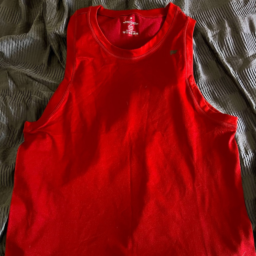 Fabletics Tank Mens Medium Magenta Standard Fit Casual Gym